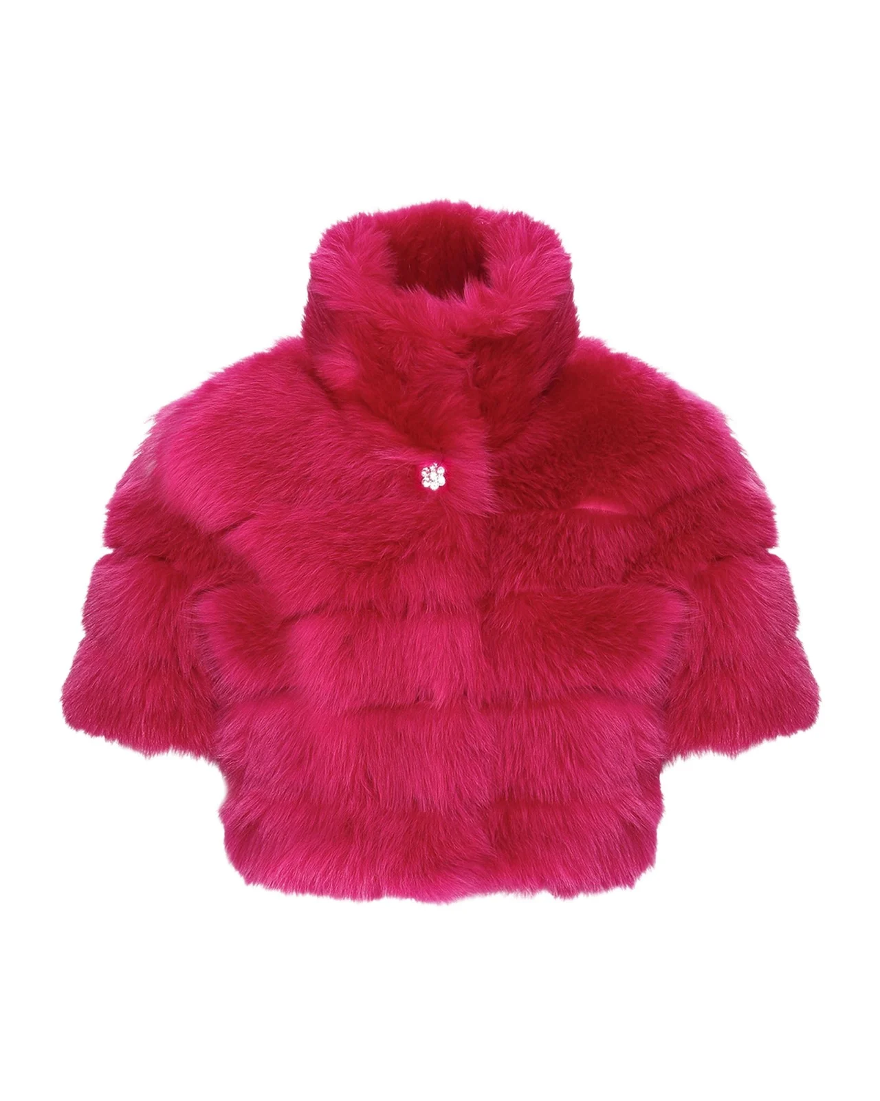 Reversible Merinillo Lamb Shearling Bolero Jacket With Cropped Sleeves
