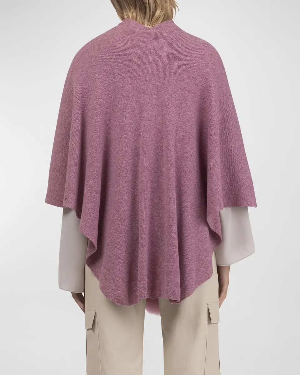Gorski Select Wool Capelet With Lamb Shearling Poms | Thumbnail 5 Gorski Select Wool Capelet With Lamb Shearling Poms | Thumbnail 5
