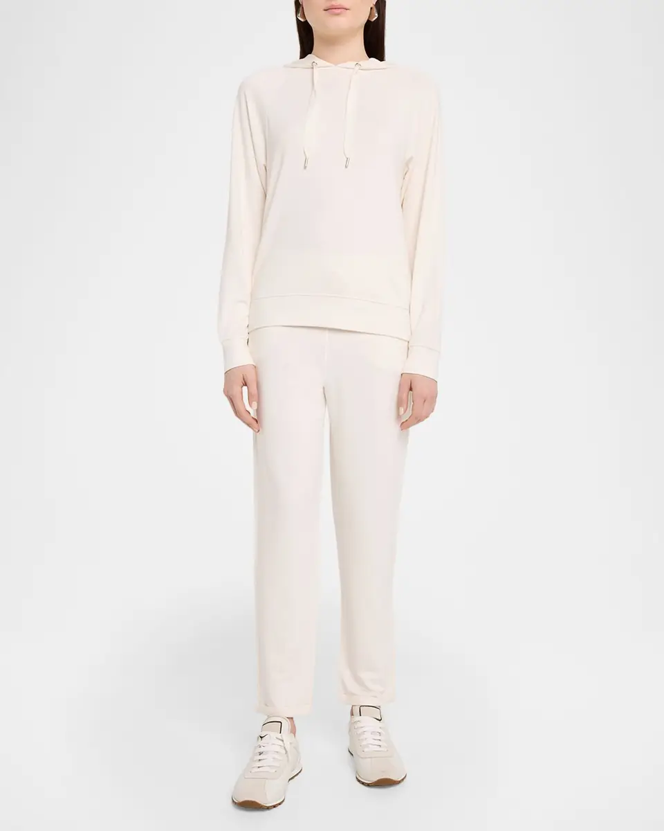 Majestic Filatures French Terry Hoodie with Grosgrain Trim | Thumbnail 2 Majestic Filatures French Terry Hoodie with Grosgrain Trim | Thumbnail 2