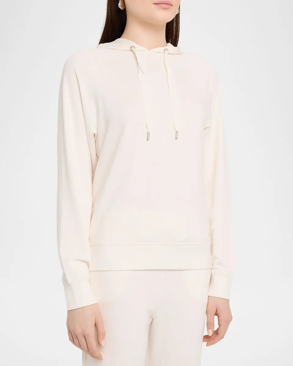 Majestic Filatures French Terry Hoodie with Grosgrain Trim | Thumbnail 4 Majestic Filatures French Terry Hoodie with Grosgrain Trim | Thumbnail 4