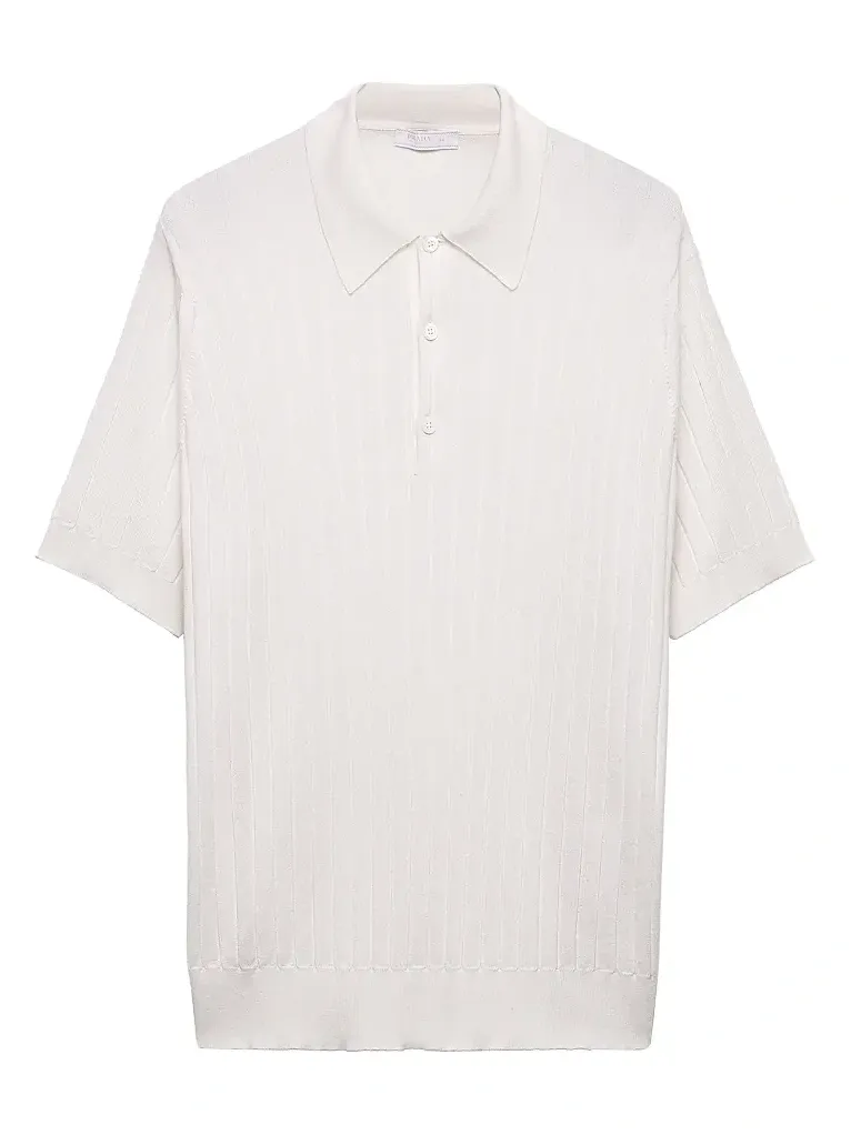 Men's Cashmere and Silk Polo Shirt