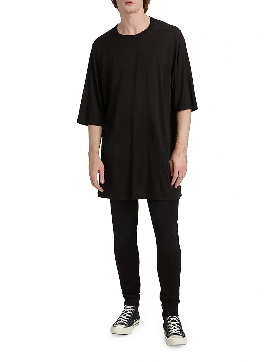 Rick Owens Men's Oversized Cotton T-Shirt | Thumbnail 2