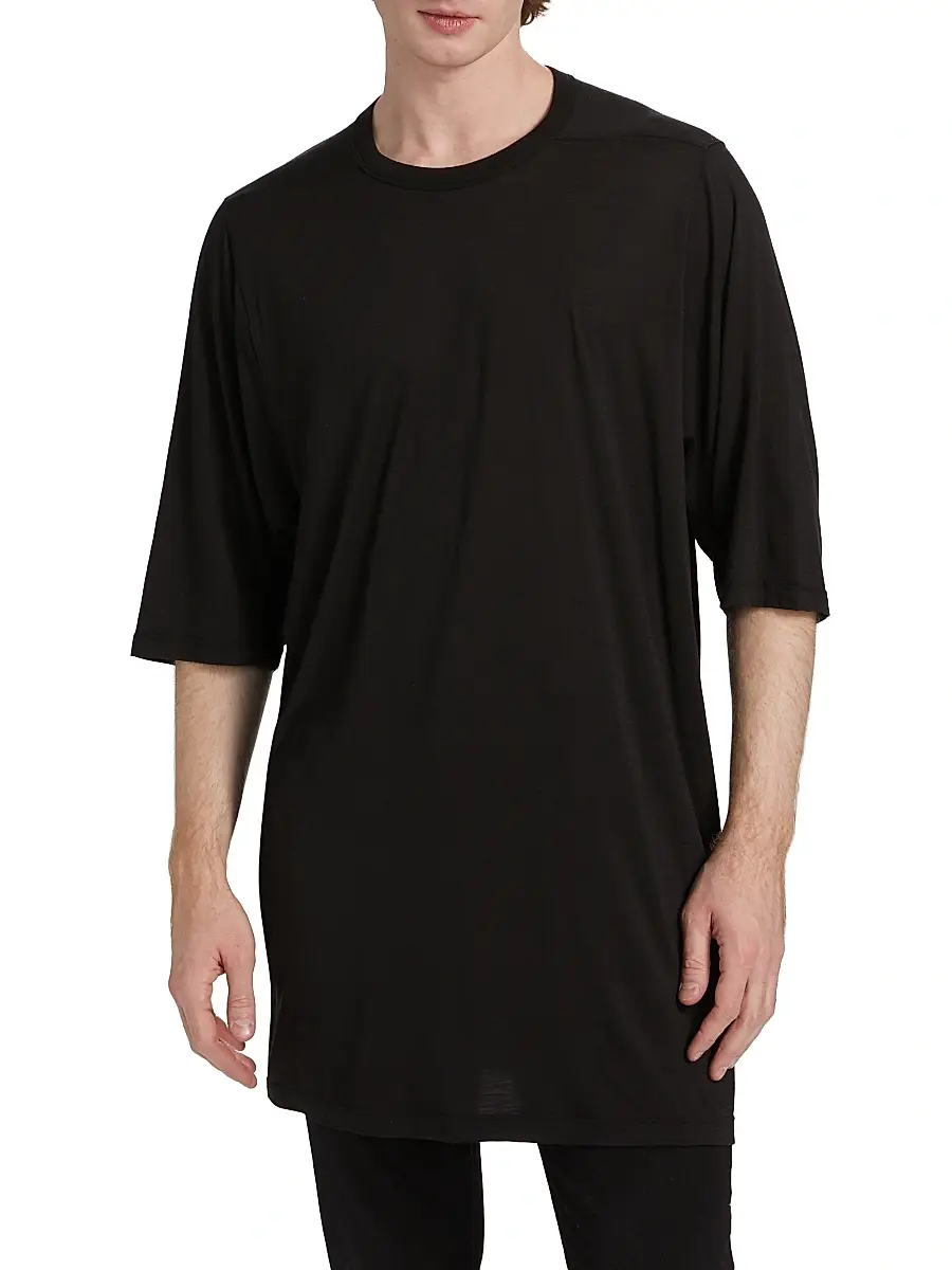 Rick Owens Men's Oversized Cotton T-Shirt | Thumbnail 3