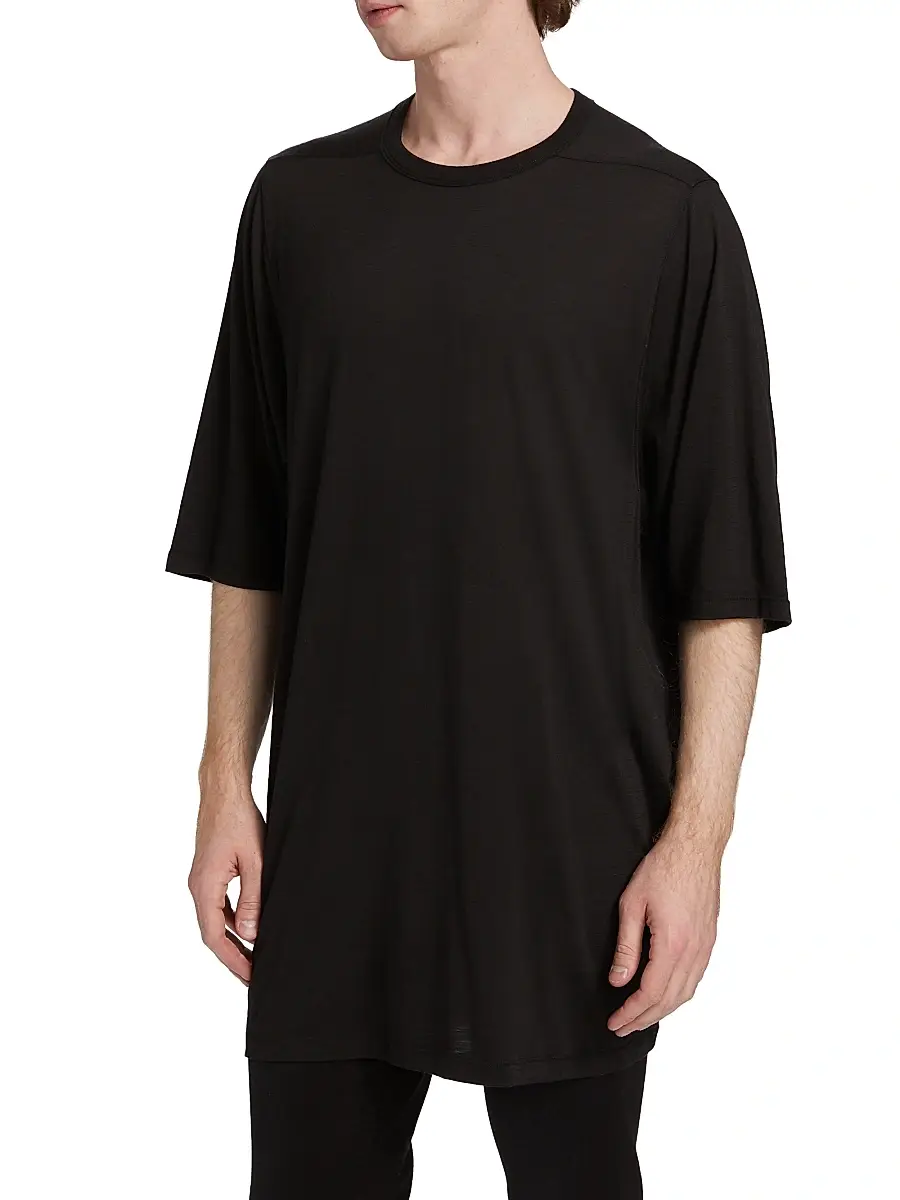 Rick Owens Men's Oversized Cotton T-Shirt | Thumbnail 4
