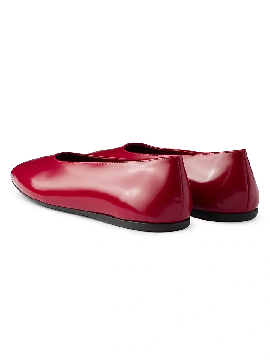 Prada Women's Brushed Leather Ballerinas | Thumbnail 3