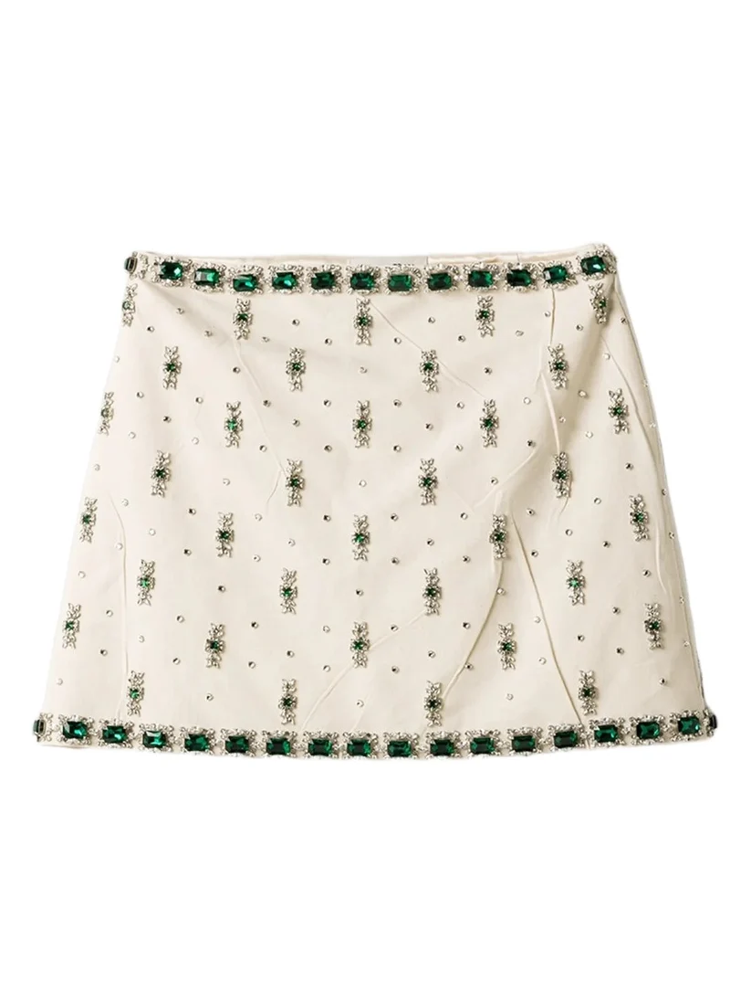 Women's Embroidered Canvas Skirt Women's Embroidered Canvas Skirt