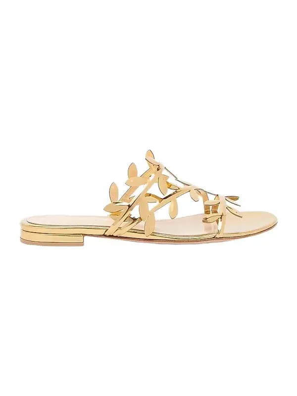 Women's Flavia Metallic Leather Flat Sandals