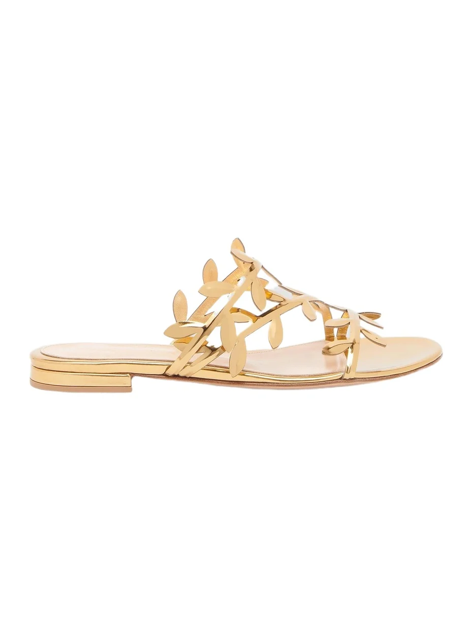 Women's Flavia Metallic Leather Flat Sandals Women's Flavia Metallic Leather Flat Sandals