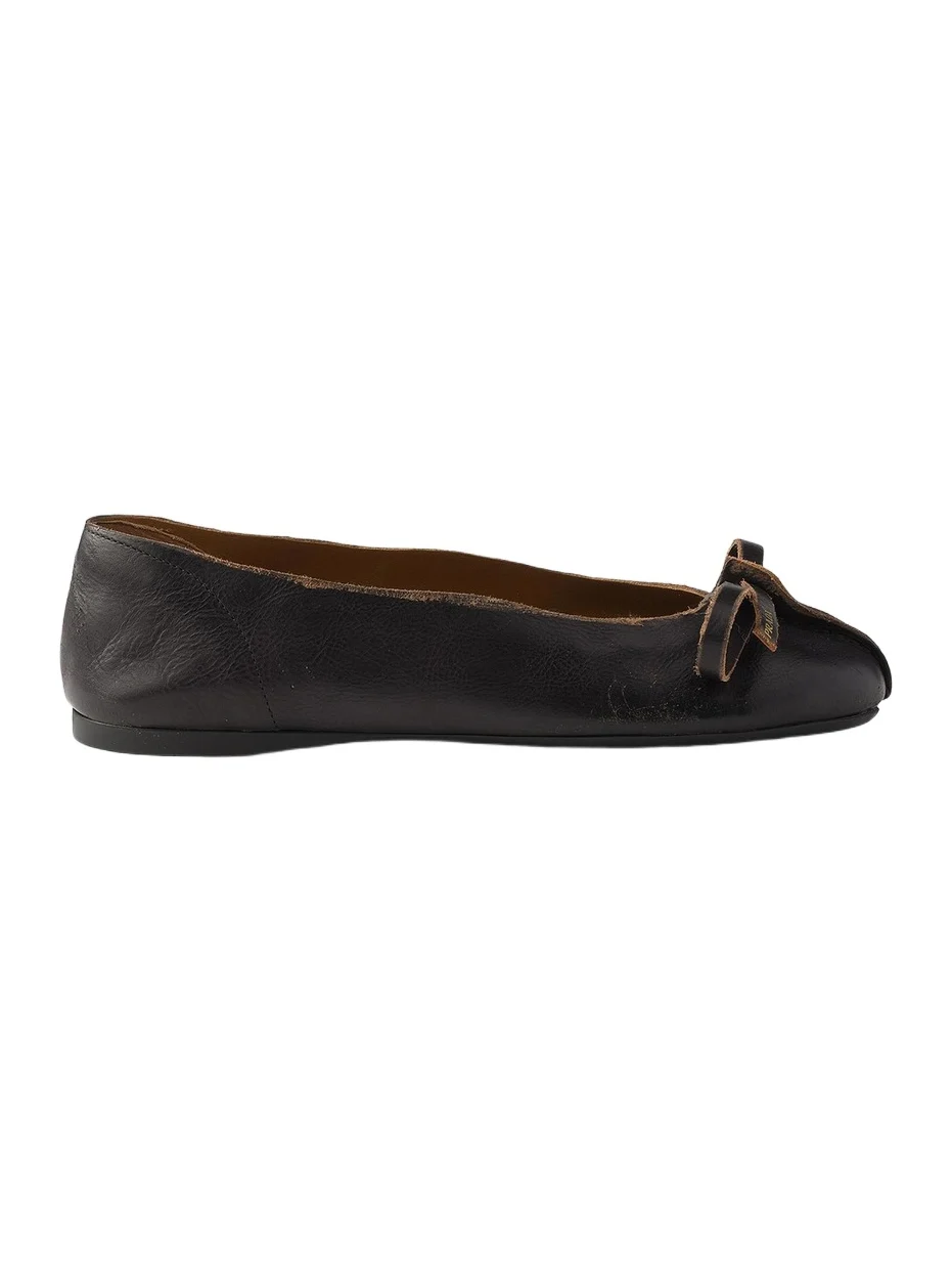 Women's Antiqued Leather Ballerinas