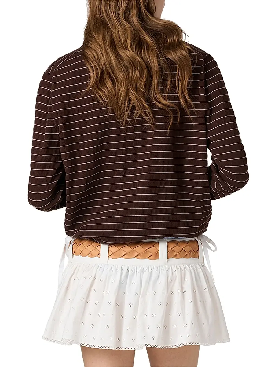 Miu Miu Women's V-Neck Cotton Sweater | Thumbnail 4