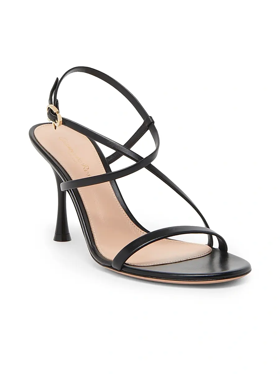 Gianvito Rossi Women's Glove 85MM Leather Slingback Sandals | Thumbnail 2 Gianvito Rossi Women's Glove 85MM Leather Slingback Sandals | Thumbnail 2