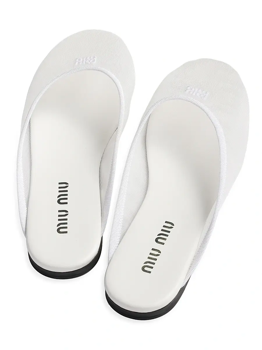 Miu Miu Women's Mesh Fabric Slippers | Thumbnail 2