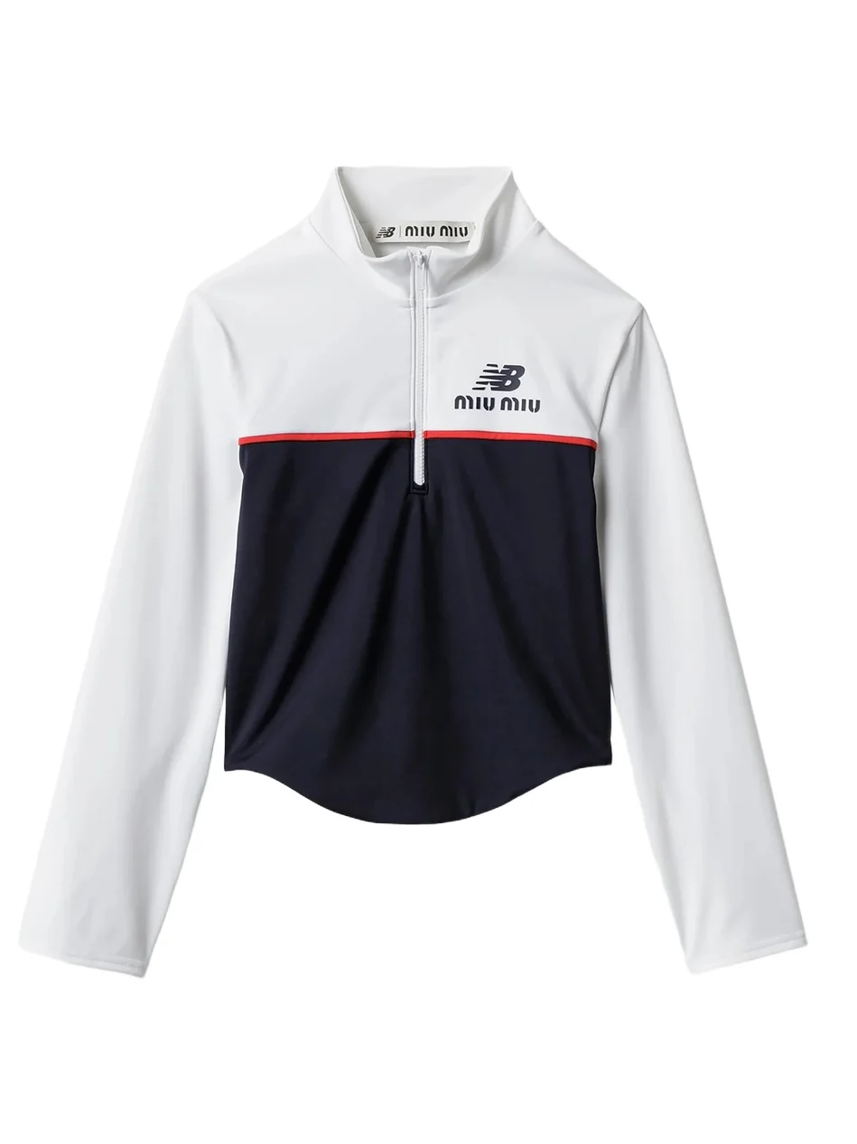 Miu Miu Women's New Balance x with Coco Gauff Stretch Technical Jersey Top