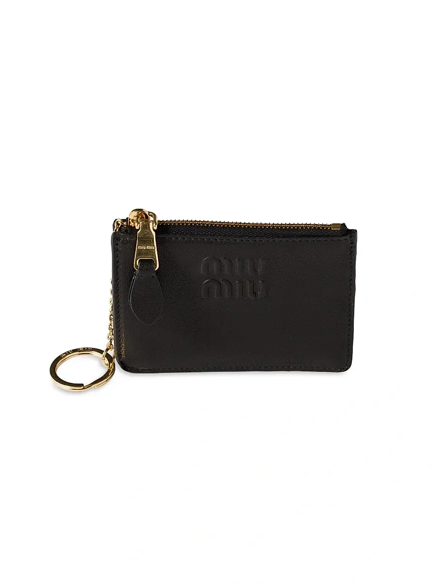 Miu Miu Women's Nappa Leather Card Holder | Thumbnail 2 Miu Miu Women's Nappa Leather Card Holder | Thumbnail 2