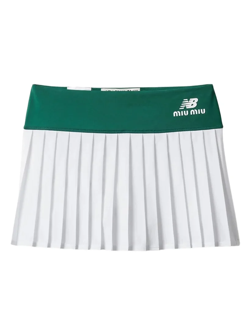 Miu Miu Women's New Balance X with Coco Gauff Stretch Technical Jersey Pleated Miniskirt