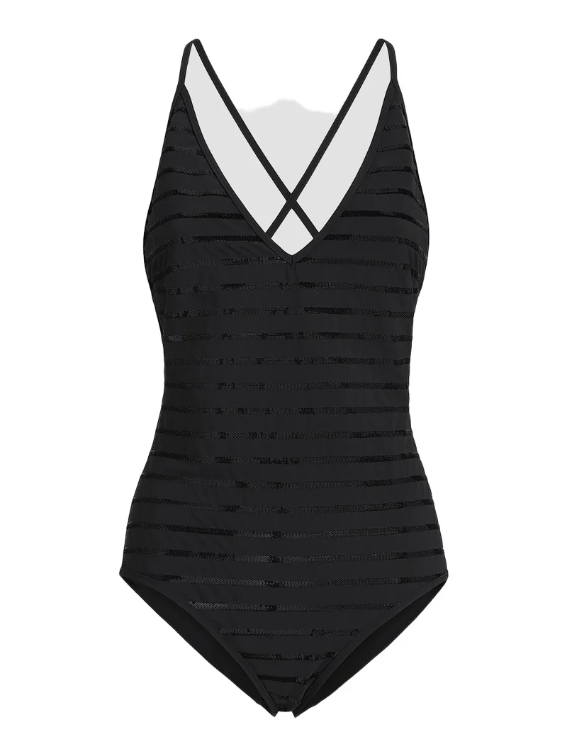Brunello Cucinelli Women's Techno Jersey Bathing Suit with Precious Collar - Lignite