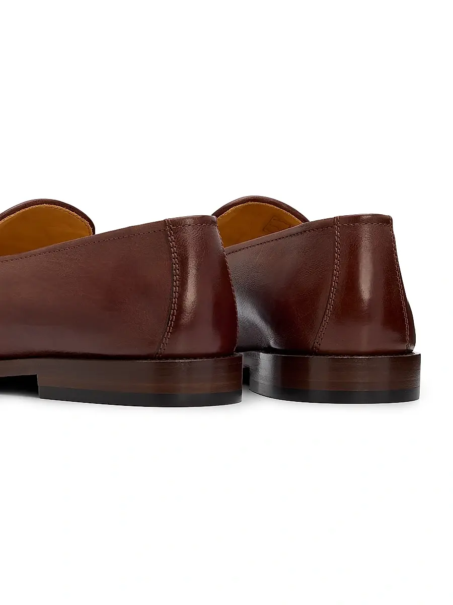 Brunello Cucinelli Men's Woven Leather Penny Loafers | Thumbnail 3