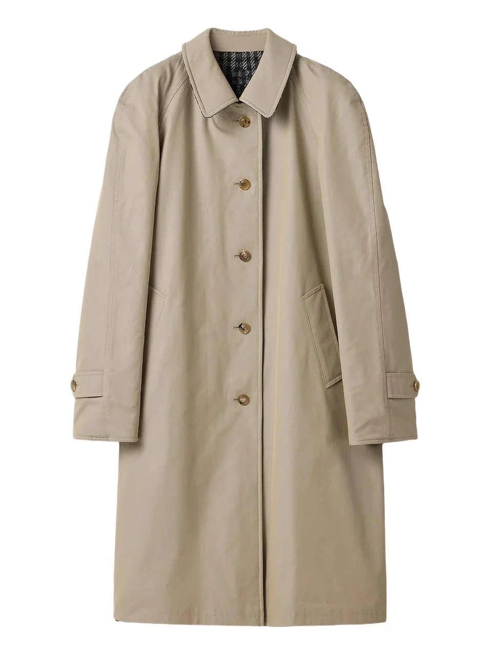 Miu Miu Women's Reversible Twill and Check Trench Coat