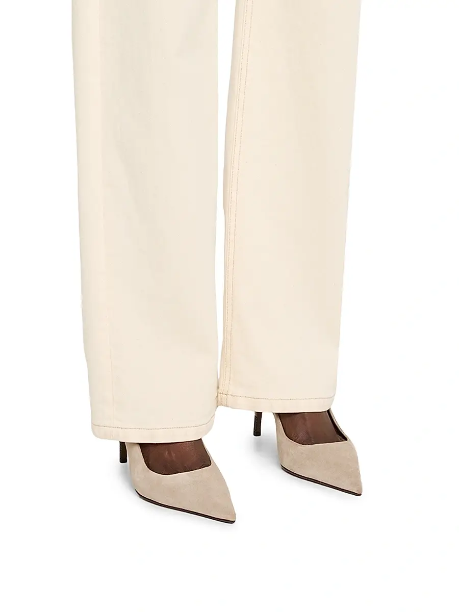 Brunello Cucinelli Women's 80MM Suede Slingback Pumps | Thumbnail 2 Brunello Cucinelli Women's 80MM Suede Slingback Pumps | Thumbnail 2