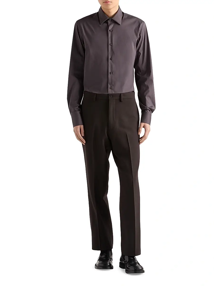 Prada Men's Stretch Cotton Shirt | Thumbnail 4