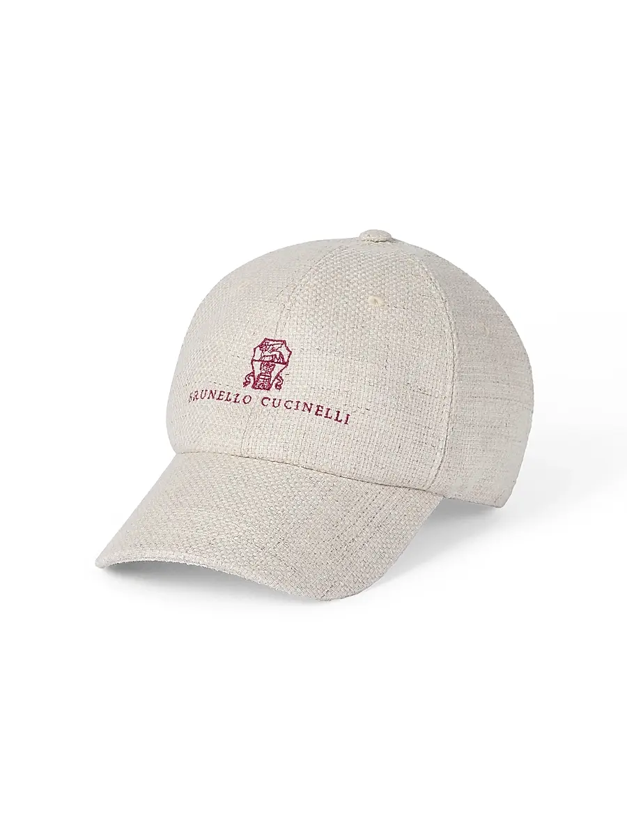 Brunello Cucinelli Men's Silk, Linen and Wool Hopsack Baseball Cap - Natural - Size XXL | Image 1 Brunello Cucinelli Men's Silk, Linen and Wool Hopsack Baseball Cap - Natural - Size XXL | Image 1