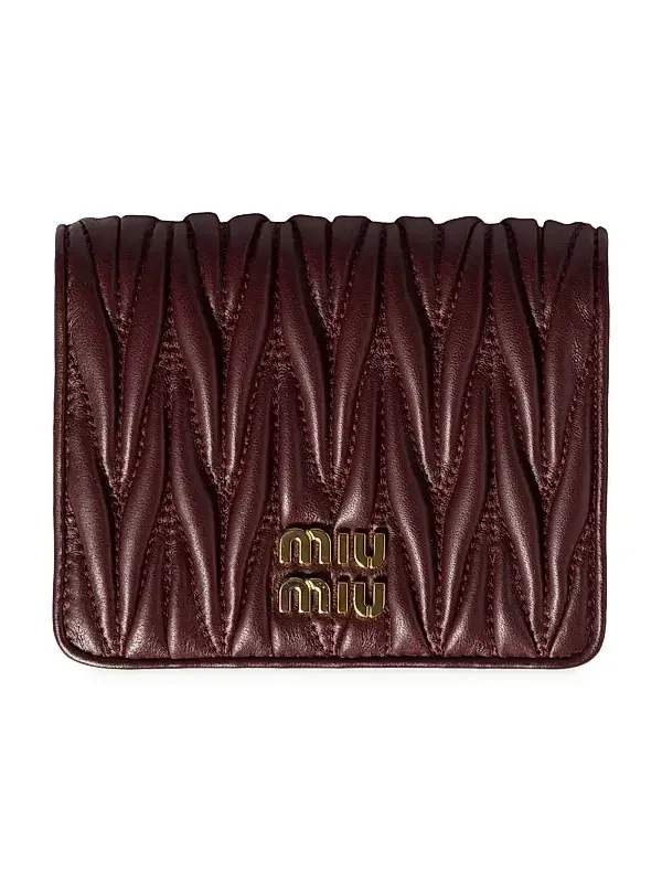 Miu Miu Women's Small Matelassé Nappa Leather Wallet