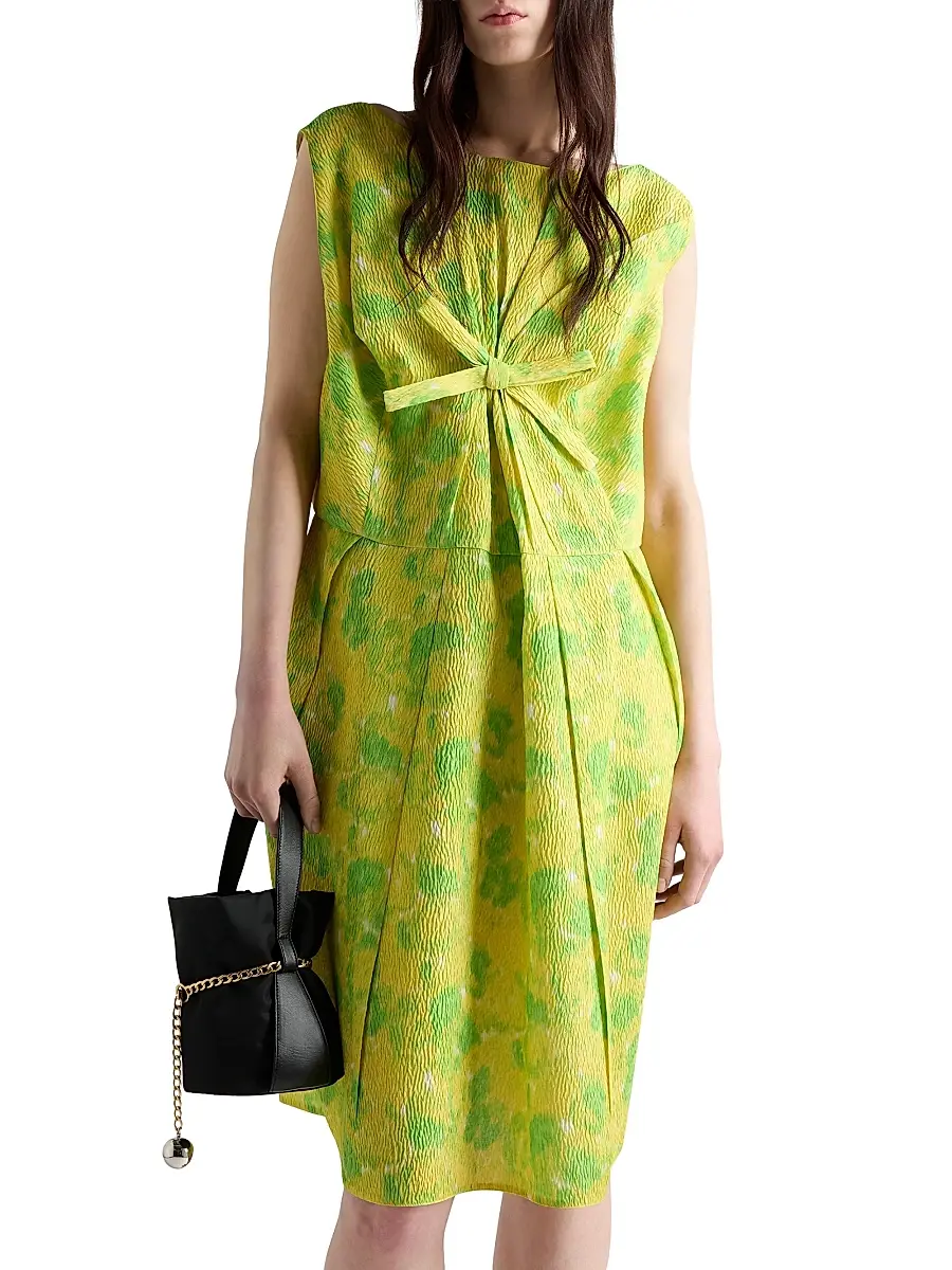 Prada Women's Floral Print Cloquet Dress - Yellow | Thumbnail 2 Prada Women's Floral Print Cloquet Dress - Yellow | Thumbnail 2