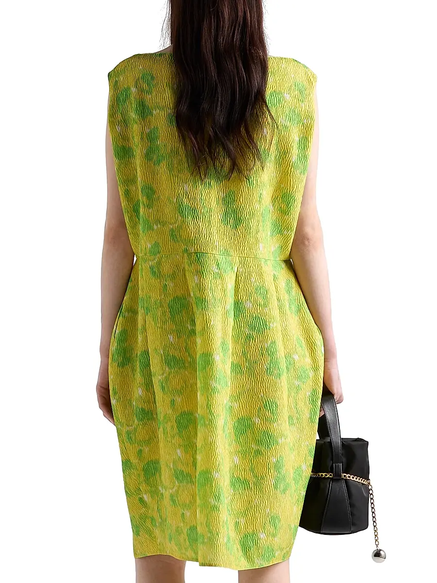 Prada Women's Floral Print Cloquet Dress - Yellow | Thumbnail 3 Prada Women's Floral Print Cloquet Dress - Yellow | Thumbnail 3