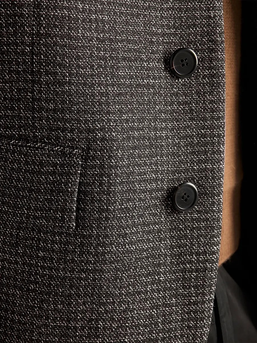 Prada Men's Single-Breasted Wool Jacket - Black | Thumbnail 5