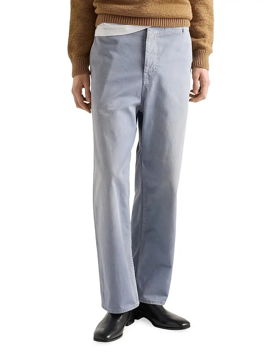 Prada Men's Washed Gabardine Jeans | Thumbnail 2 Prada Men's Washed Gabardine Jeans | Thumbnail 2
