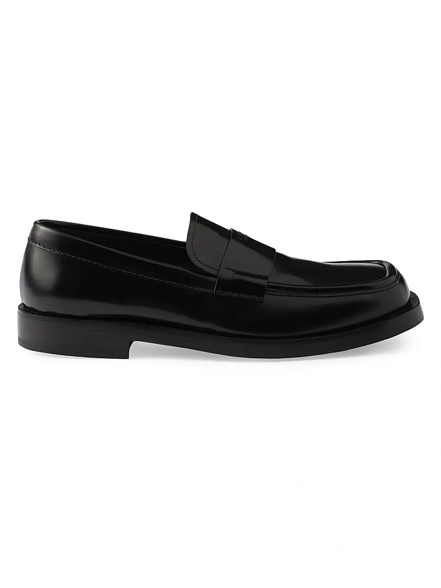 Prada Men's Brushed Leather Loafers - Brown | Image 1 Prada Men's Brushed Leather Loafers - Brown | Image 1