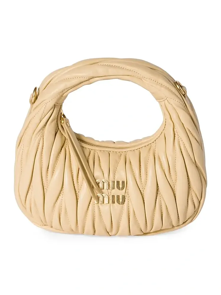 Women's Wander Matelassé Nappa Leather Hobo Mini-Bag Women's Wander Matelassé Nappa Leather Hobo Mini-Bag