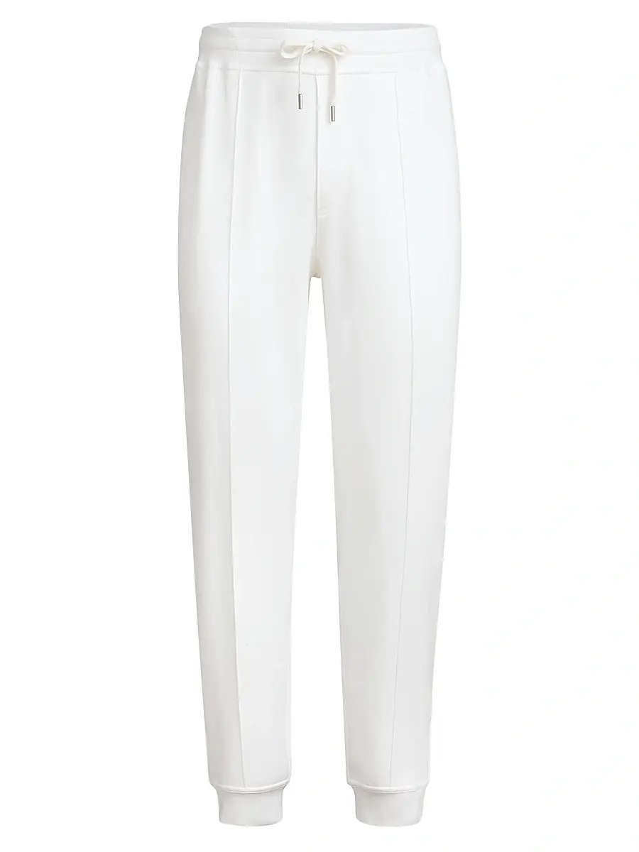 Brunello Cucinelli Men's Techno Cotton French Terry Trousers with Crête Detail - Off White - Size XXXL | Image 1 Brunello Cucinelli Men's Techno Cotton French Terry Trousers with Crête Detail - Off White - Size XXXL | Image 1
