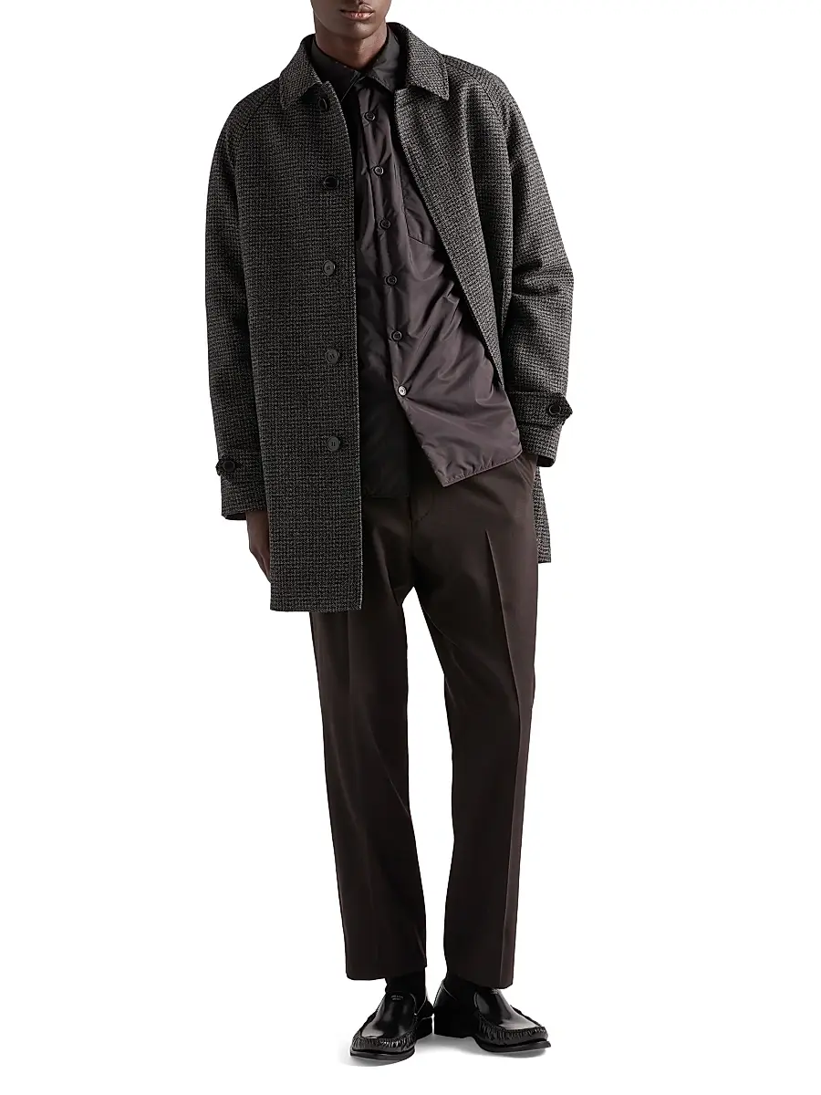 Prada Men's Light Re-Nylon Shirt - Black | Thumbnail 2 Prada Men's Light Re-Nylon Shirt - Black | Thumbnail 2