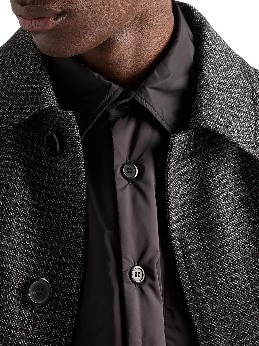 Prada Men's Light Re-Nylon Shirt - Black | Thumbnail 6 Prada Men's Light Re-Nylon Shirt - Black | Thumbnail 6