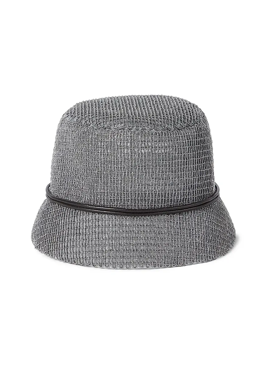 Brunello Cucinelli Women's Precious Bucket Hat - Grey | Image 1 Brunello Cucinelli Women's Precious Bucket Hat - Grey | Image 1