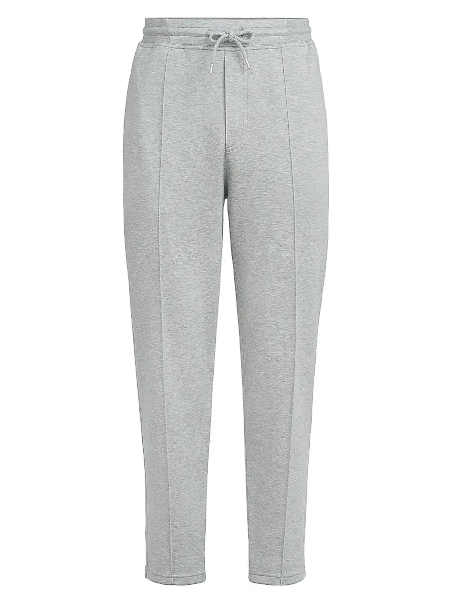 Brunello Cucinelli Men's Cotton, Cashmere and Silk French Terry Double Cloth Trousers - Medium Grey - Size Large | Image 1 Brunello Cucinelli Men's Cotton, Cashmere and Silk French Terry Double Cloth Trousers - Medium Grey - Size Large | Image 1