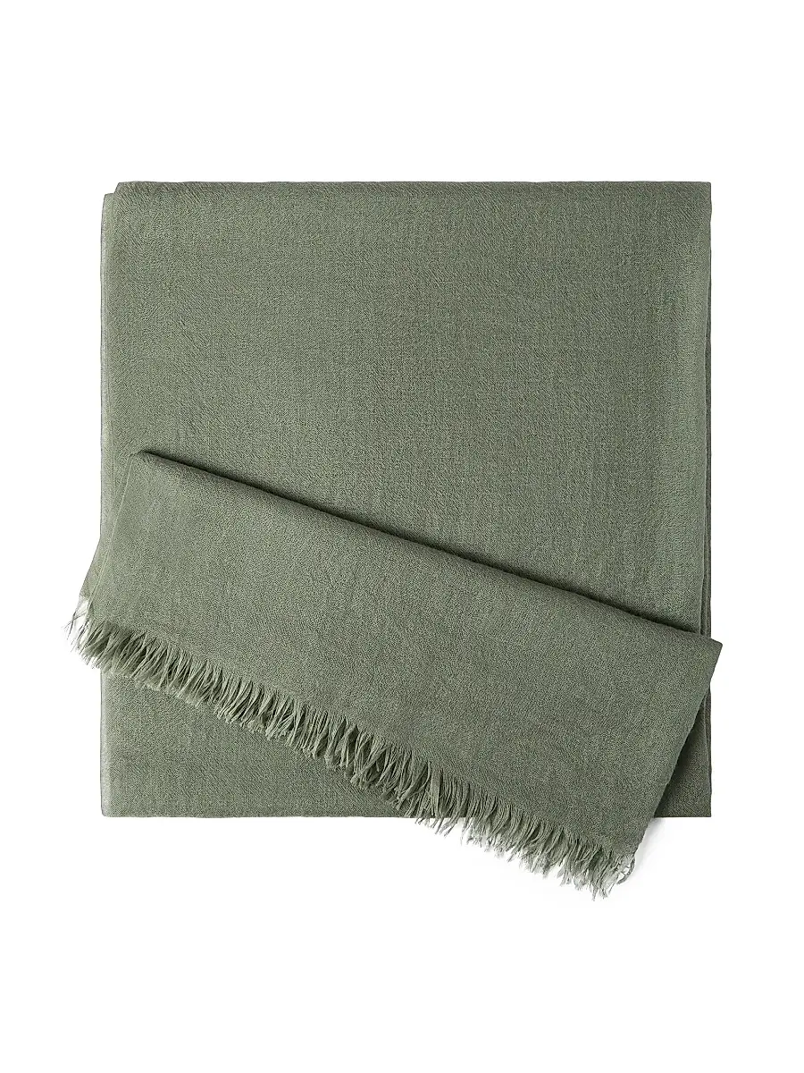 Brunello Cucinelli Women's Cashmere and Silk Scarf - Green | Image 1 Brunello Cucinelli Women's Cashmere and Silk Scarf - Green | Image 1