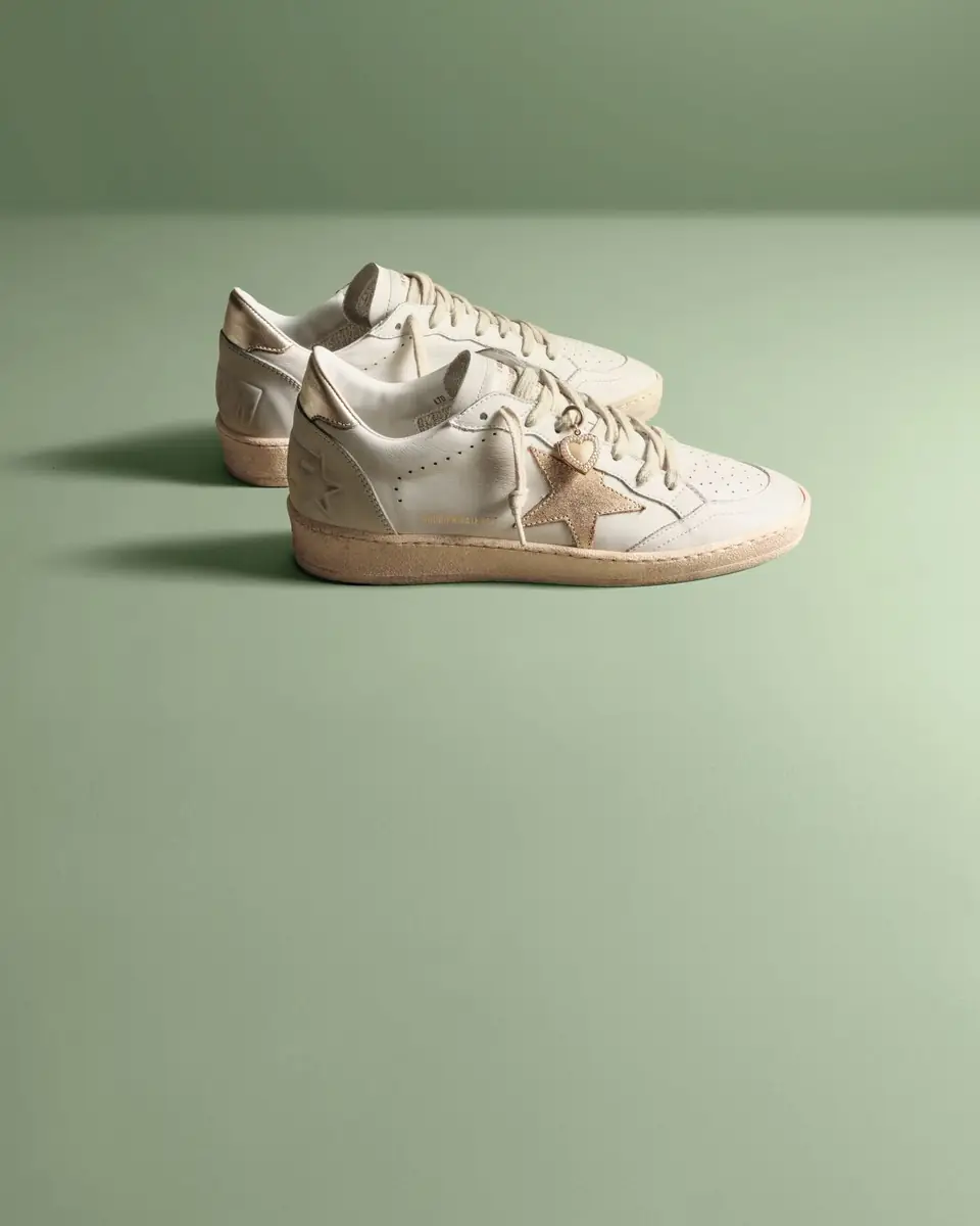 Golden Goose Ball Star Mixed Leather Low-Top Sneakers with Functional Locket | Thumbnail 4 Golden Goose Ball Star Mixed Leather Low-Top Sneakers with Functional Locket | Thumbnail 4