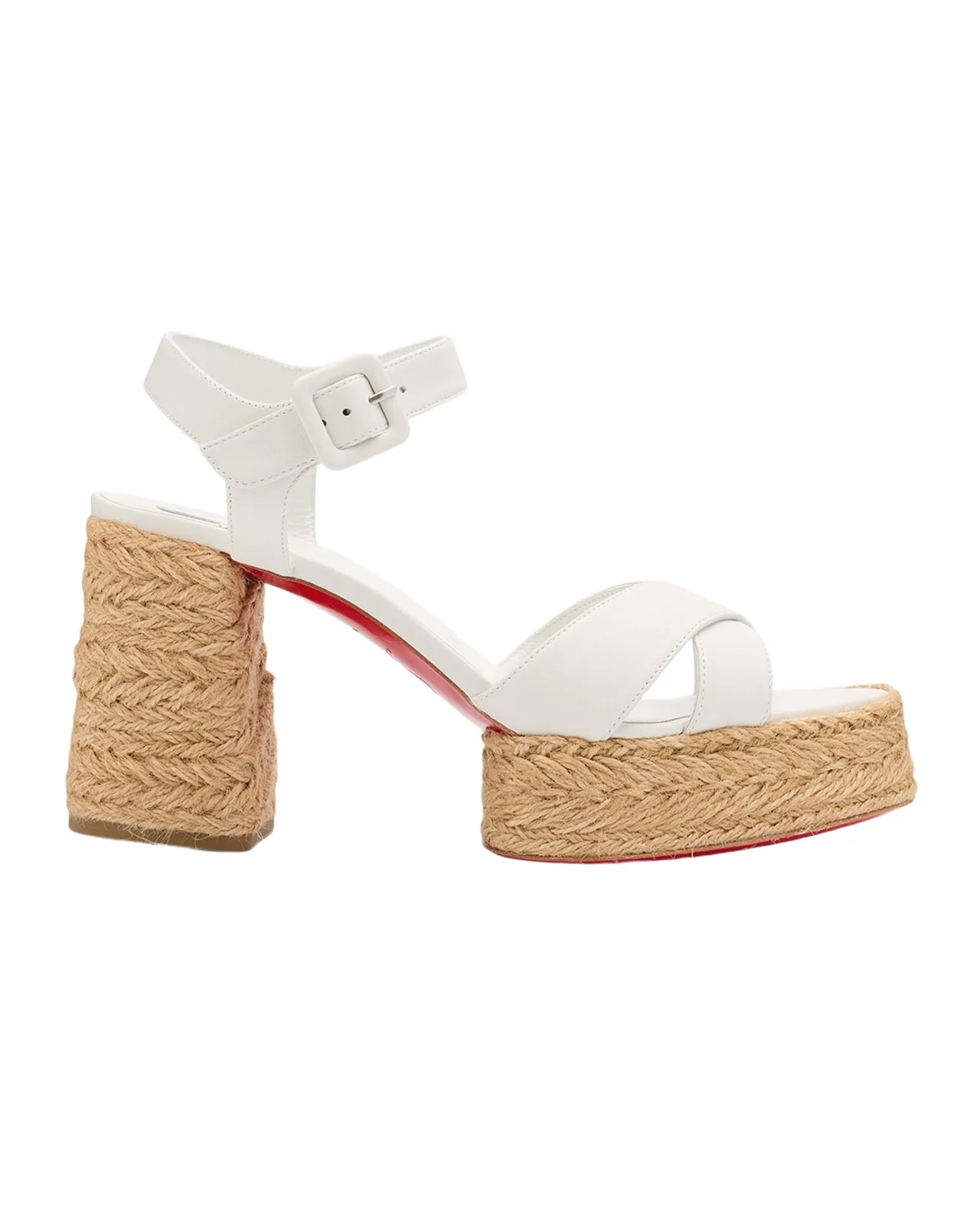 70mm Calakala Leather Crisscross Espadrille Sandals 70mm Calakala Leather Crisscross Espadrille Sandals