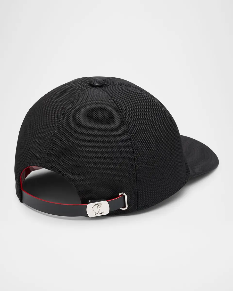 Christian Louboutin Men's Mooncrest Canvas Baseball Cap | Thumbnail 2 Christian Louboutin Men's Mooncrest Canvas Baseball Cap | Thumbnail 2