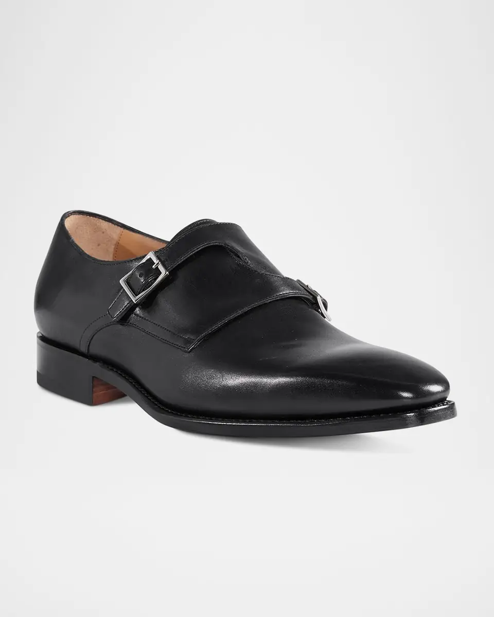 Paul Stuart Men's Samson Leather Monk Strap Loafers | Thumbnail 2 Paul Stuart Men's Samson Leather Monk Strap Loafers | Thumbnail 2
