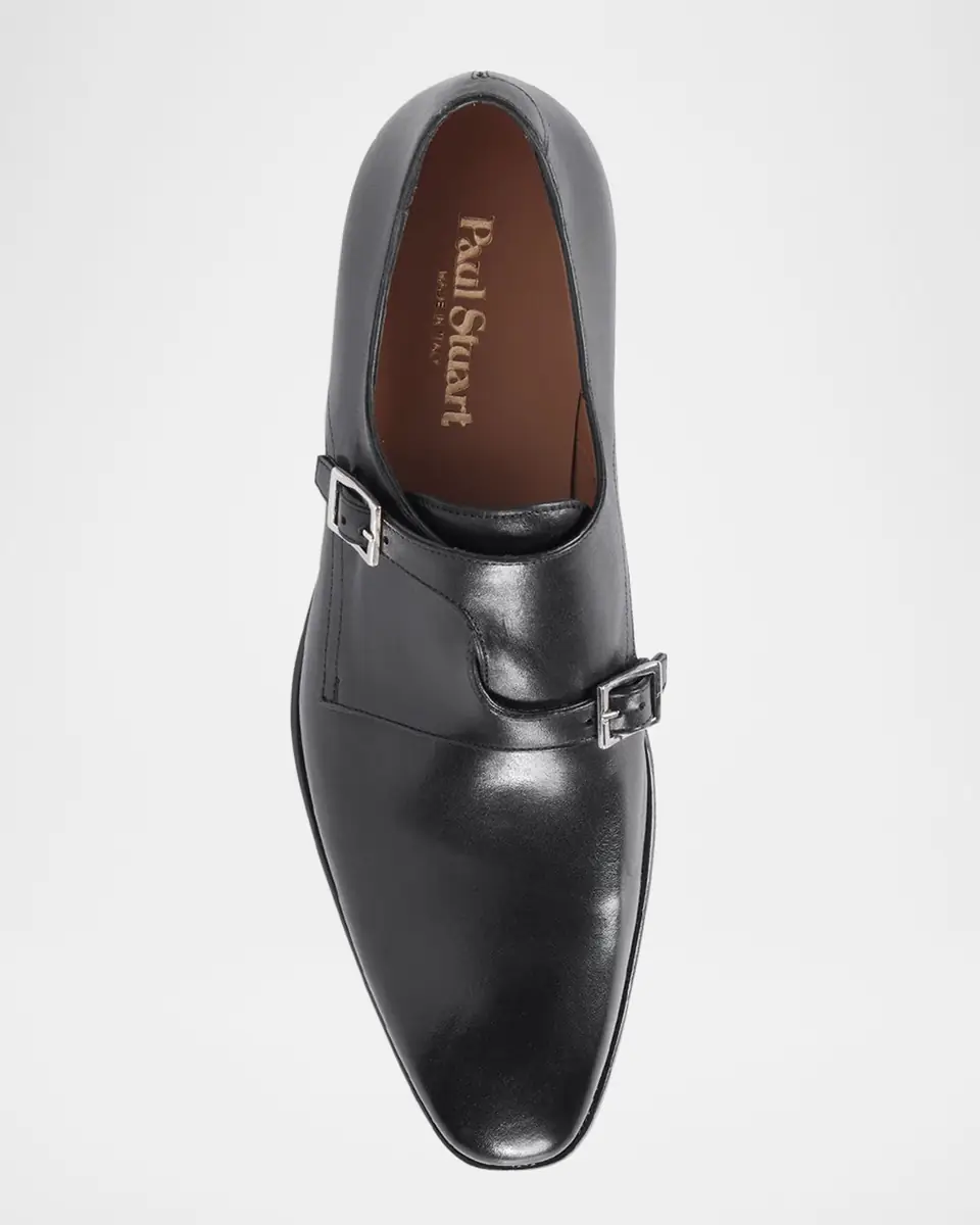 Paul Stuart Men's Samson Leather Monk Strap Loafers | Thumbnail 4 Paul Stuart Men's Samson Leather Monk Strap Loafers | Thumbnail 4