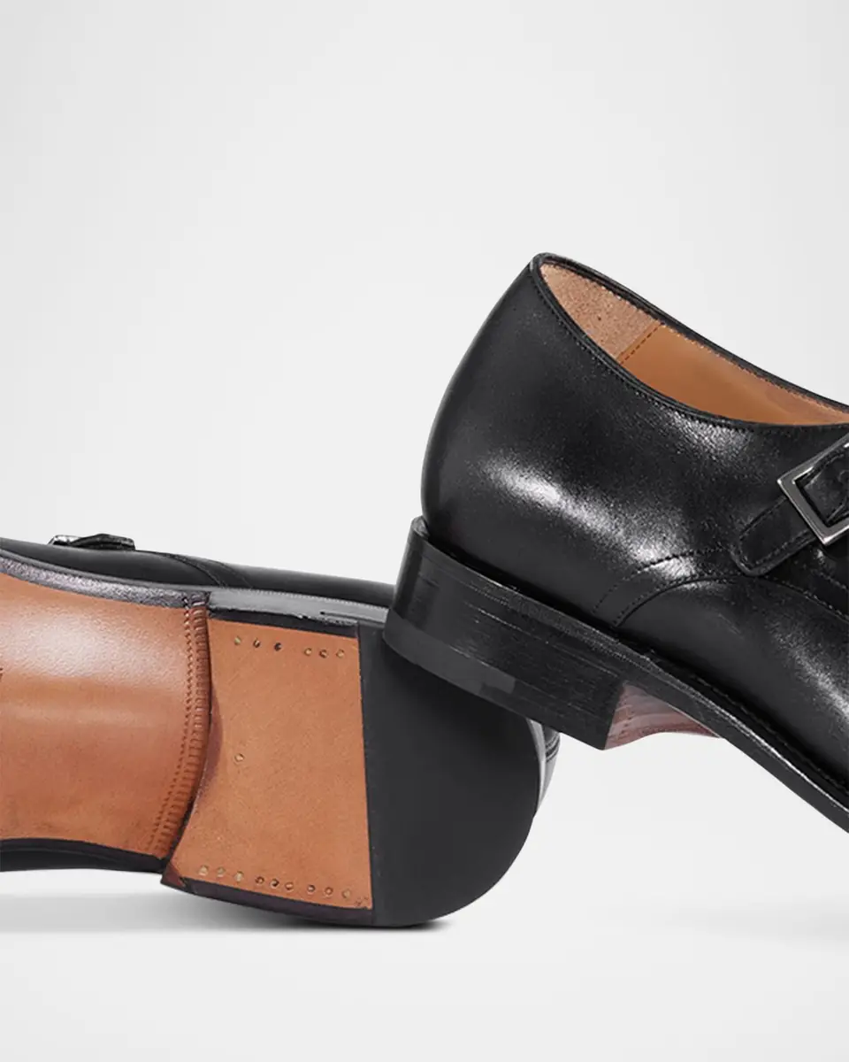Paul Stuart Men's Samson Leather Monk Strap Loafers | Thumbnail 5 Paul Stuart Men's Samson Leather Monk Strap Loafers | Thumbnail 5