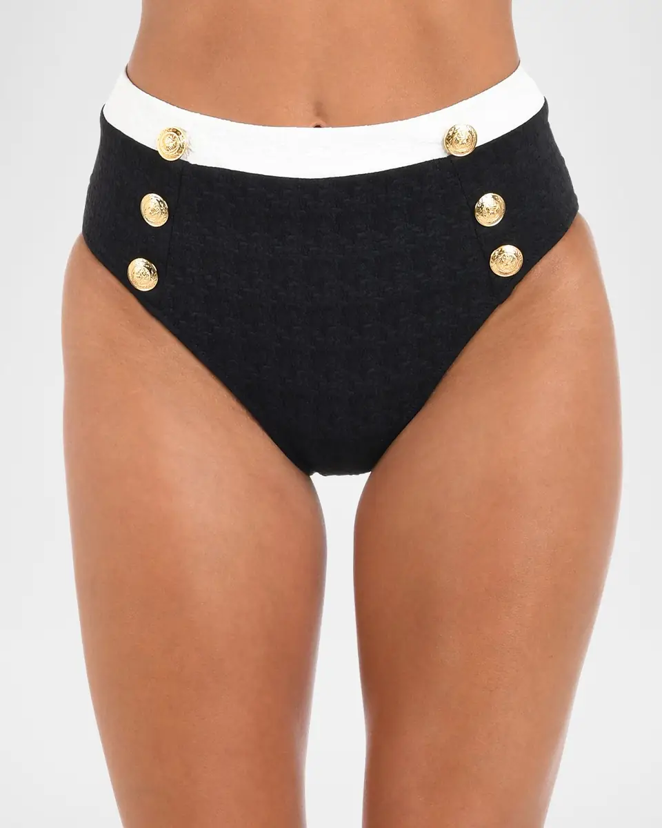 L'Agence Vanessa Colorblock Chic High-Waist Bikini Bottoms | Thumbnail 2 L'Agence Vanessa Colorblock Chic High-Waist Bikini Bottoms | Thumbnail 2