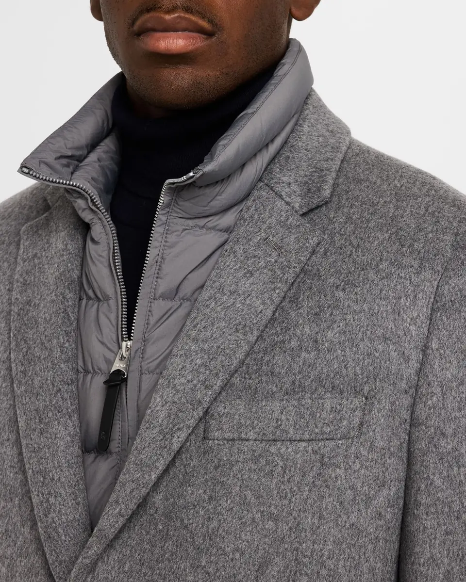 Mackage Men's Wool Topcoat with Removable Down Bib | Thumbnail 5