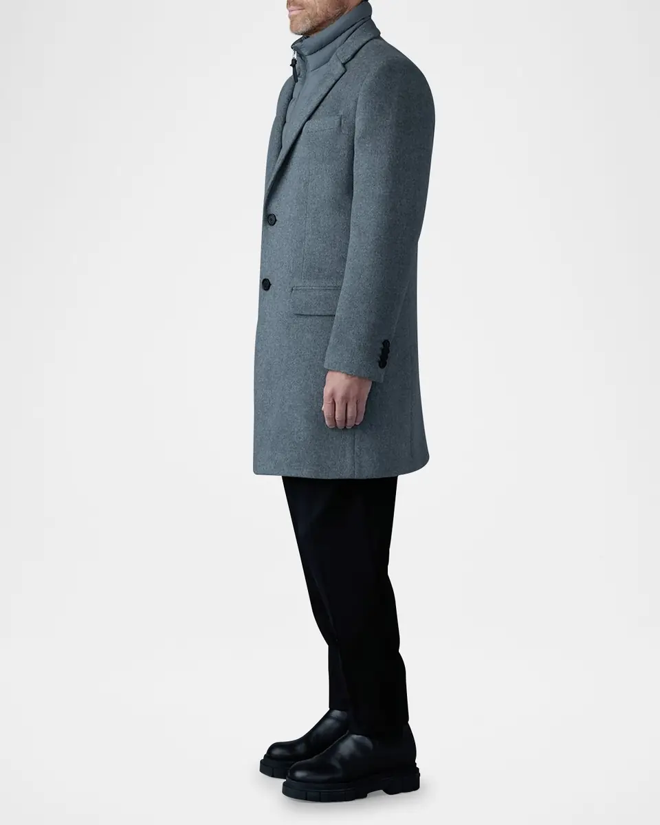 Mackage Men's Wool Topcoat with Removable Down Bib | Thumbnail 6