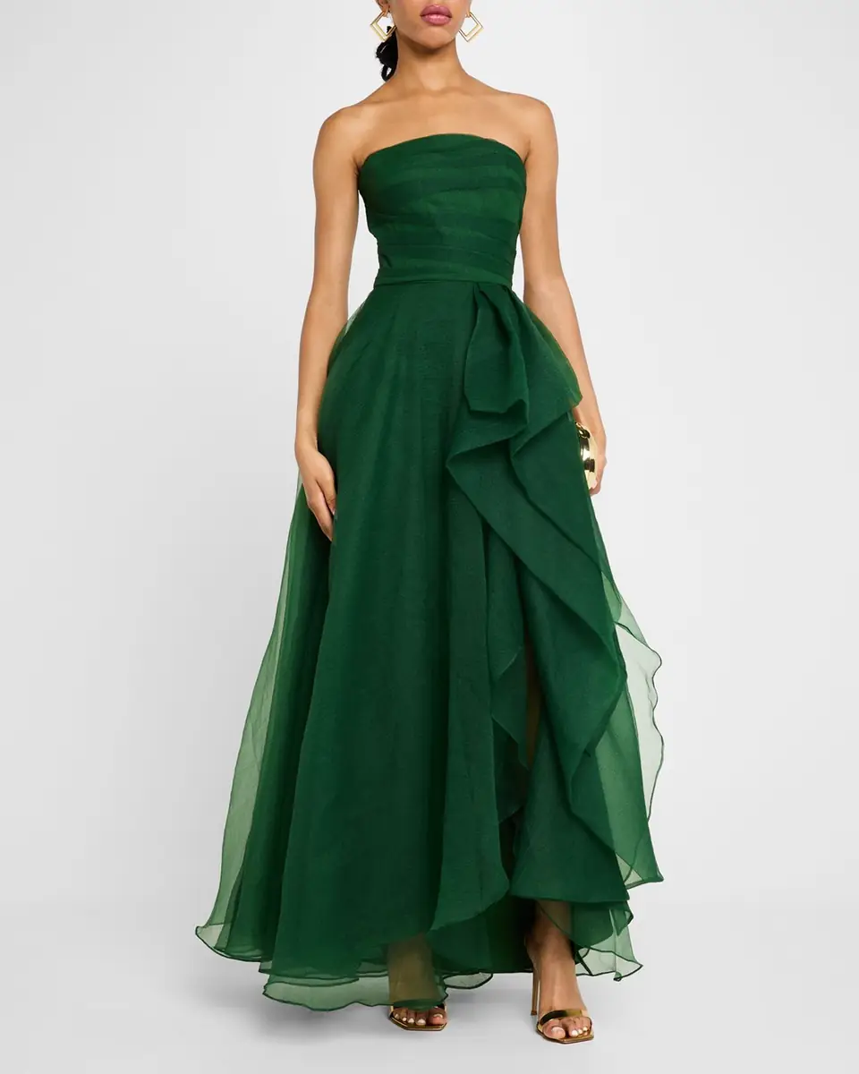 THEIA Teresa Draped Strapless Gown | Thumbnail 4 THEIA Teresa Draped Strapless Gown | Thumbnail 4