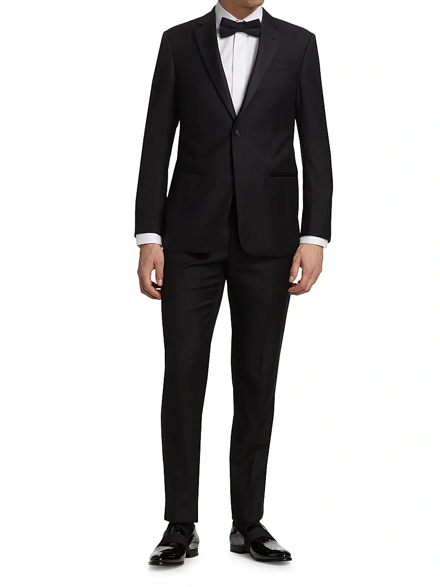 Emporio Armani Men's One-Button Regular-Fit Wool Tuxedo | Thumbnail 3 Emporio Armani Men's One-Button Regular-Fit Wool Tuxedo | Thumbnail 3