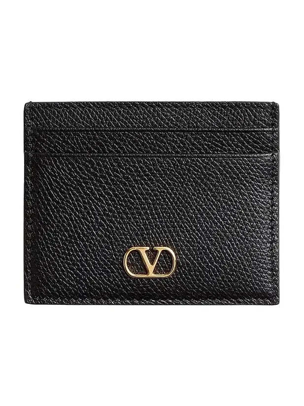 Women's VLogo Signature Grainy Calfskin Card Holder